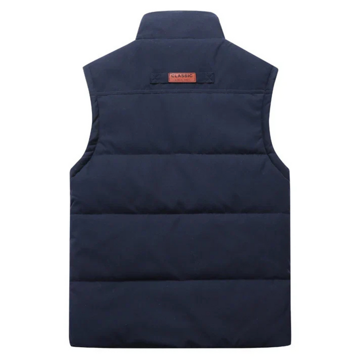 Gilet d'hiver chaud sans manches pour homme | Poches avant 2