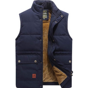 Gilet d'hiver chaud sans manches pour homme | Poches avant 3