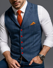 Gilet vintage classique pour homme | Col à revers 0