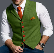 Gilet vintage classique pour homme | Col à revers 1
