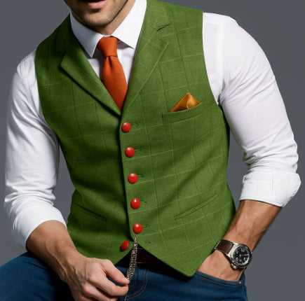 Gilet vintage classique pour homme | Col à revers 1