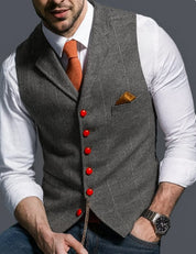 Gilet vintage classique pour homme | Col à revers 4