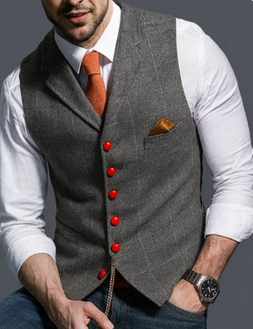 Gilet vintage classique pour homme | Col à revers 4