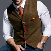 Gilet vintage classique pour homme | Col à revers 5