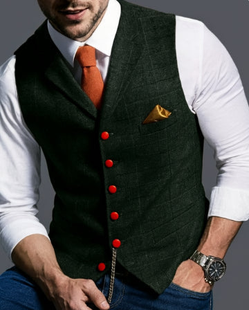 Gilet vintage classique pour homme | Col à revers 7