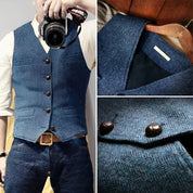 Gilet vintage sans manches pour homme | Patte de boutonnage 1