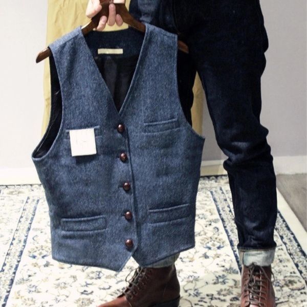 Gilet vintage sans manches pour homme | Patte de boutonnage 2