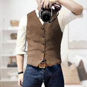 Gilet vintage sans manches pour homme | Patte de boutonnage 4
