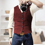 Gilet vintage sans manches pour homme | Patte de boutonnage 7