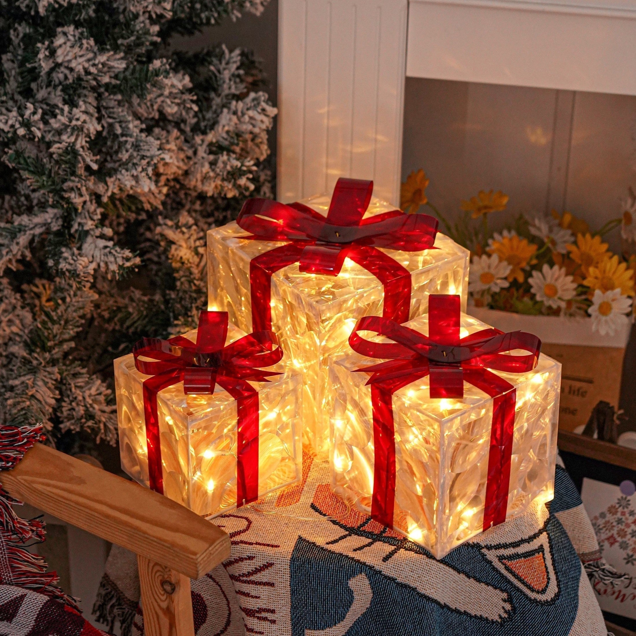 GlowBox – Coffret cadeau LED 3 pièces pour décoration de Noël 1