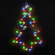 Guirlande lumineuse LED en forme de sapin de Noël en fer forgé, lanterne pour les fêtes, rideau lumineux féerique pour la décoration de la maison et des fêtes 0