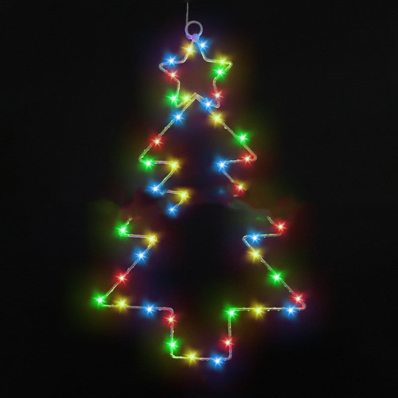Guirlande lumineuse LED en forme de sapin de Noël en fer forgé, lanterne pour les fêtes, rideau lumineux féerique pour la décoration de la maison et des fêtes 0