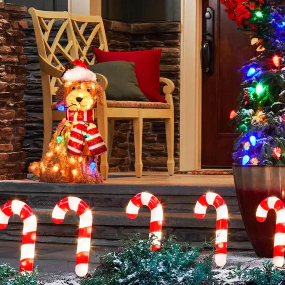 Guirlande lumineuse de Noël extérieure en acrylique pour jardin, décorations de sol pour chien 1