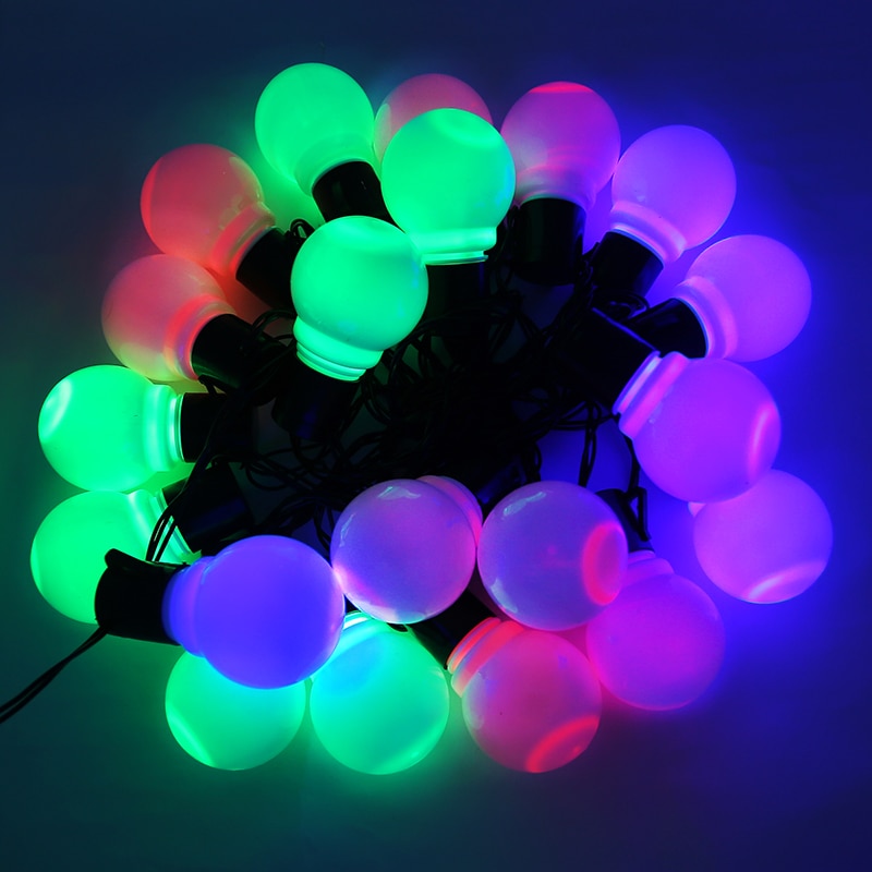 Guirlandes lumineuses LED colorées en forme d'ampoule 9