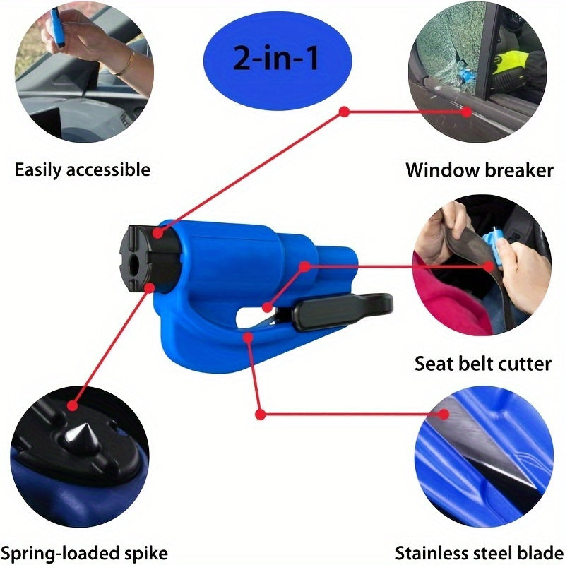 Hammer de sécurité d'urgence compacte avec poignée ergonomique - disjoncteur de fenêtre pour une évasion rapide dans la voiture, disponible en plusieurs couleurs 5