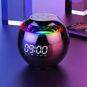 Haut-parleur d'alarme Bluetooth multifonctionnel avec affichage LED et batterie de lumière de nuit colorée -2200 mAh 1