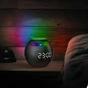 Haut-parleur d'alarme Bluetooth multifonctionnel avec affichage LED et batterie de lumière de nuit colorée -2200 mAh 3