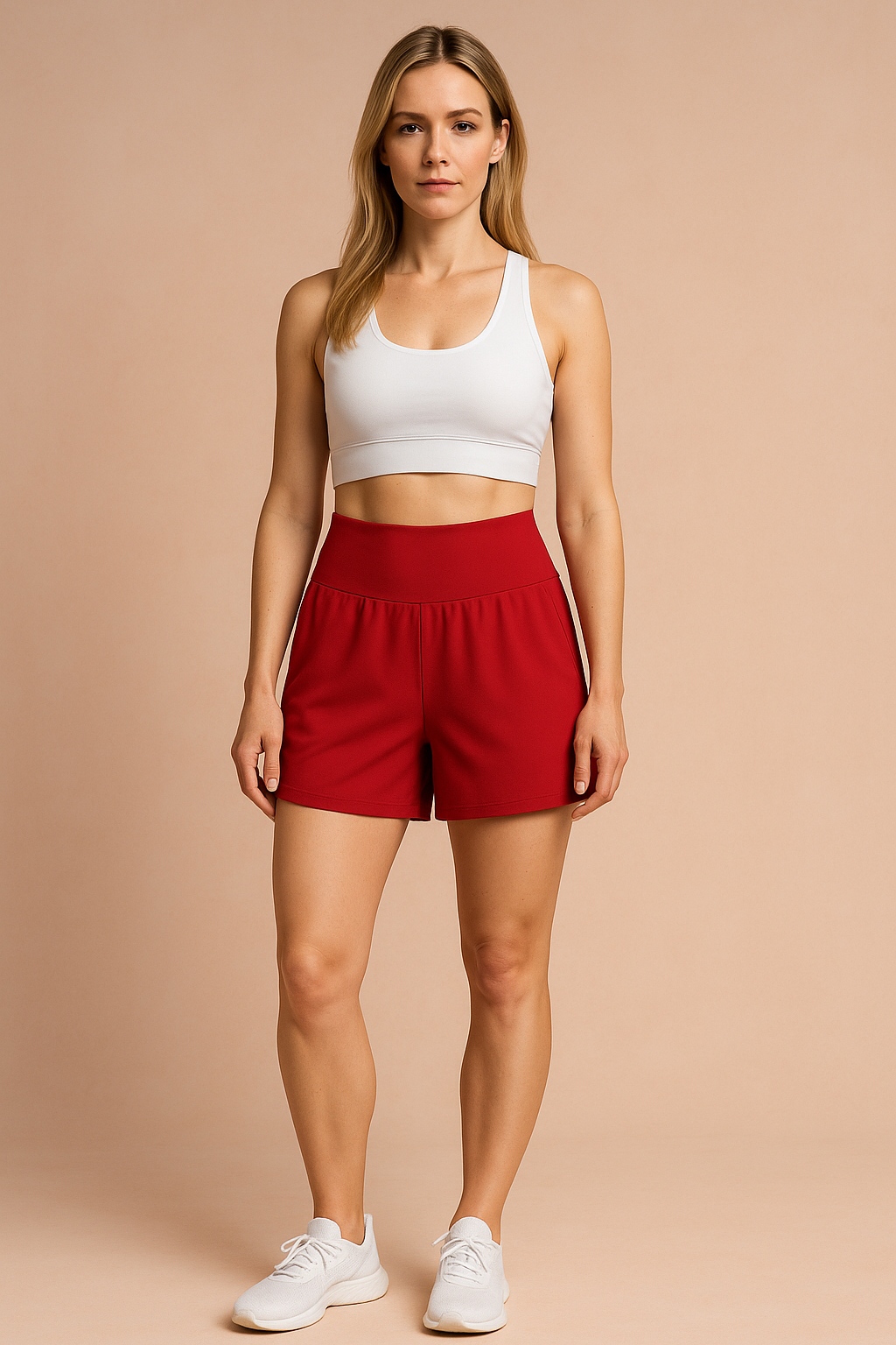 High-Waist Gym Shorts for Women with Pockets - Stylish Athletic Shorts for Active Summer 4