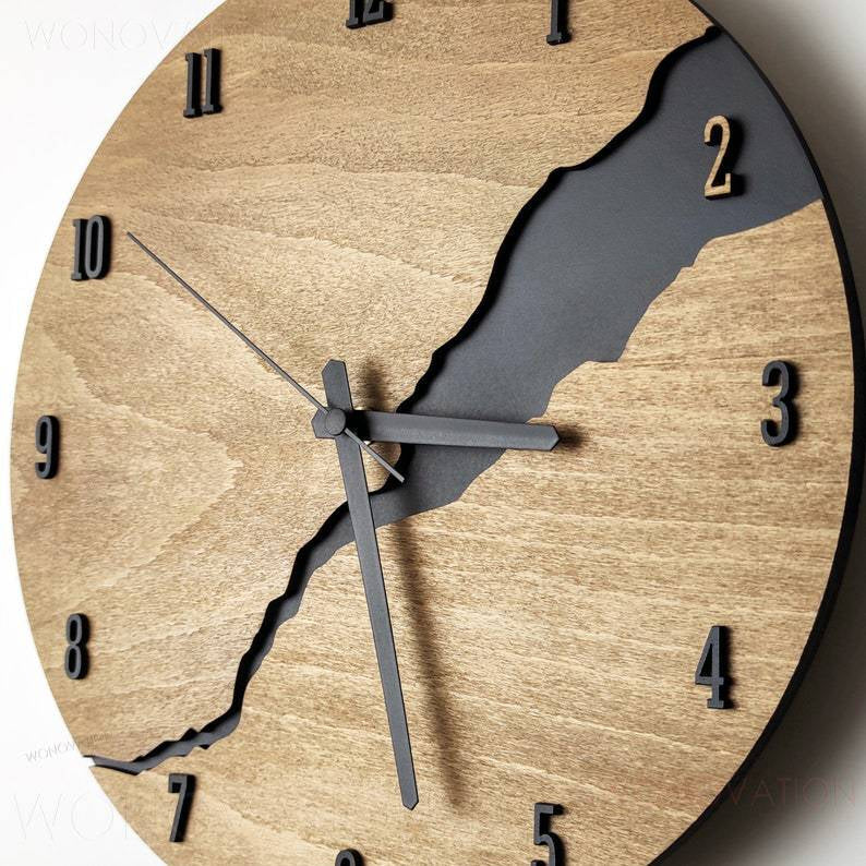 Horloge murale de luxe en bois – Nuvoro 1