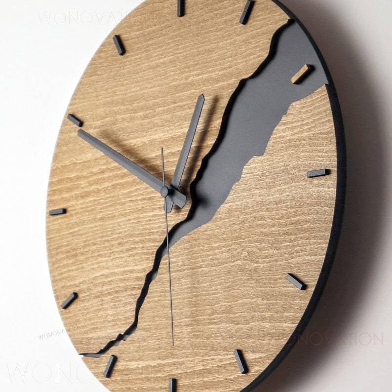 Horloge murale de luxe en bois – Nuvoro 2