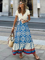 Izzy long summer skirt in retro bohemian style
