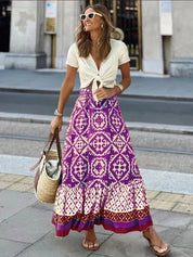 Izzy long summer skirt in retro bohemian style