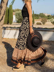 Izzy long summer skirt in retro bohemian style