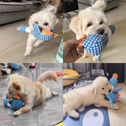Jouet à mâcher en peluche pour chien avec un couinement 1