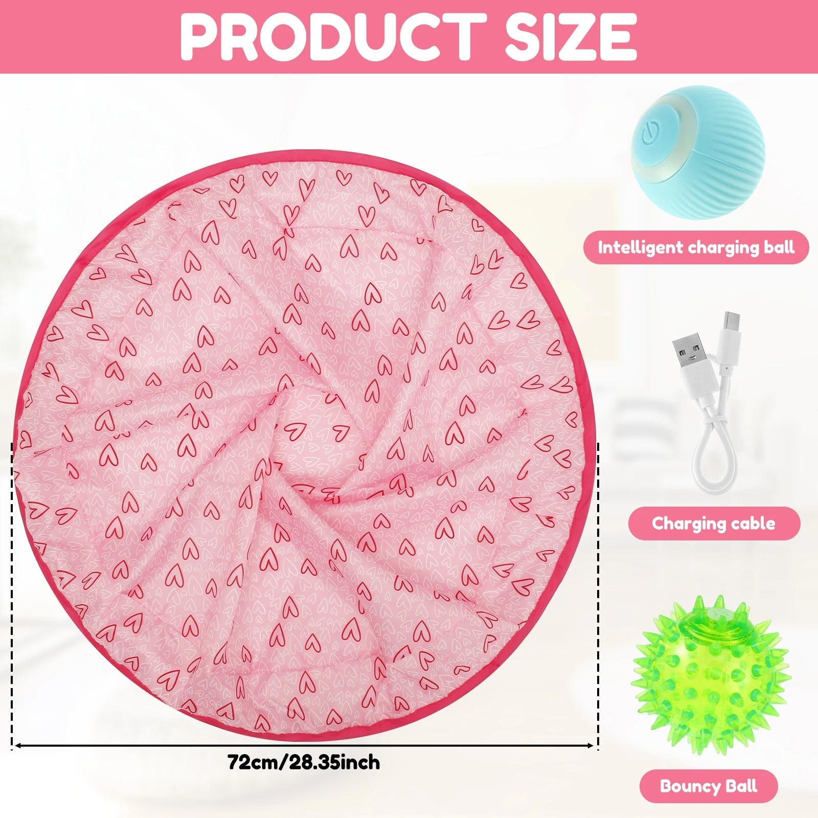 Jouet interactif pour chat avec balle intelligente 3