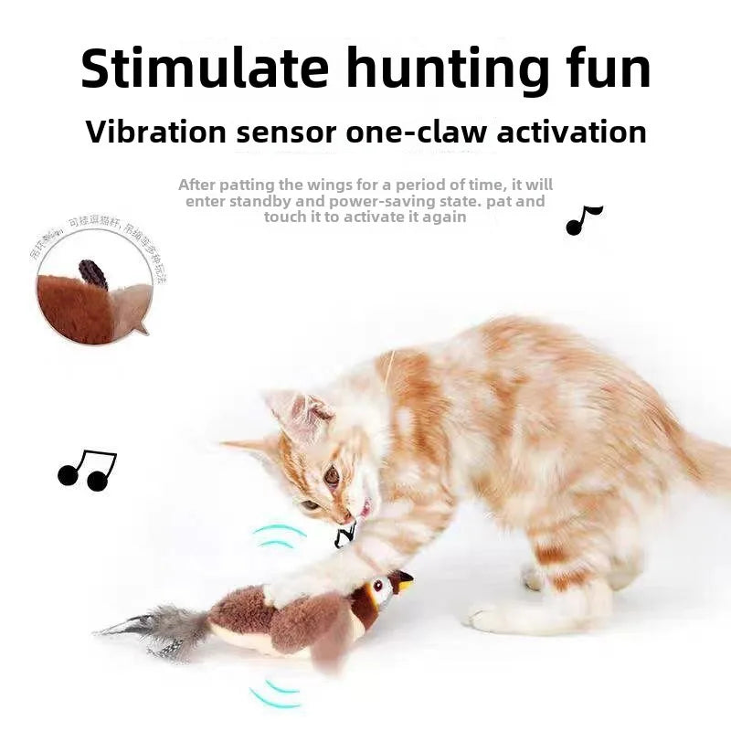 Jouet interactif pour chat en forme d'oiseau qui vole 1