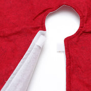 Jupe de sapin de Noël à carreaux noirs et rouges avec bordure 2