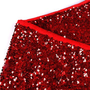 Jupe de sapin de Noël à paillettes rouges, accessoires de décoration de fête 2