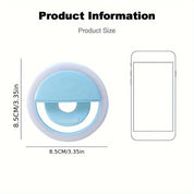 LED RING SELTIE LED avec batterie rechargeable - Lumière de cercle parfaite pour la marque et la photographie, compatible avec les téléphones et les ordinateurs 2