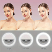 LED RING SELTIE LED avec batterie rechargeable - Lumière de cercle parfaite pour la marque et la photographie, compatible avec les téléphones et les ordinateurs 3