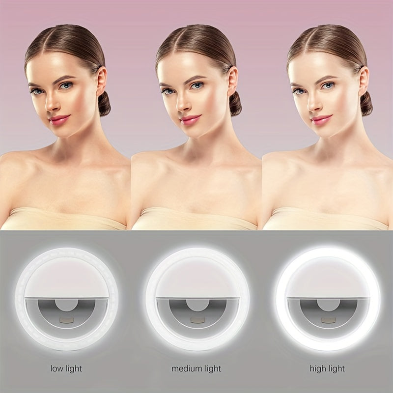LED RING SELTIE LED avec batterie rechargeable - Lumière de cercle parfaite pour la marque et la photographie, compatible avec les téléphones et les ordinateurs 3