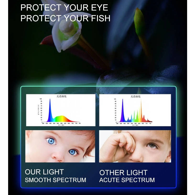 Lampe LED ultra-mince pour aquarium et plantes aquatiques 5