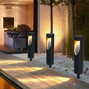 Lampe d'extérieur LED solaire avec capteur de lumière automatique – lampe d'extérieur minimaliste pour jardin et terrasse 1