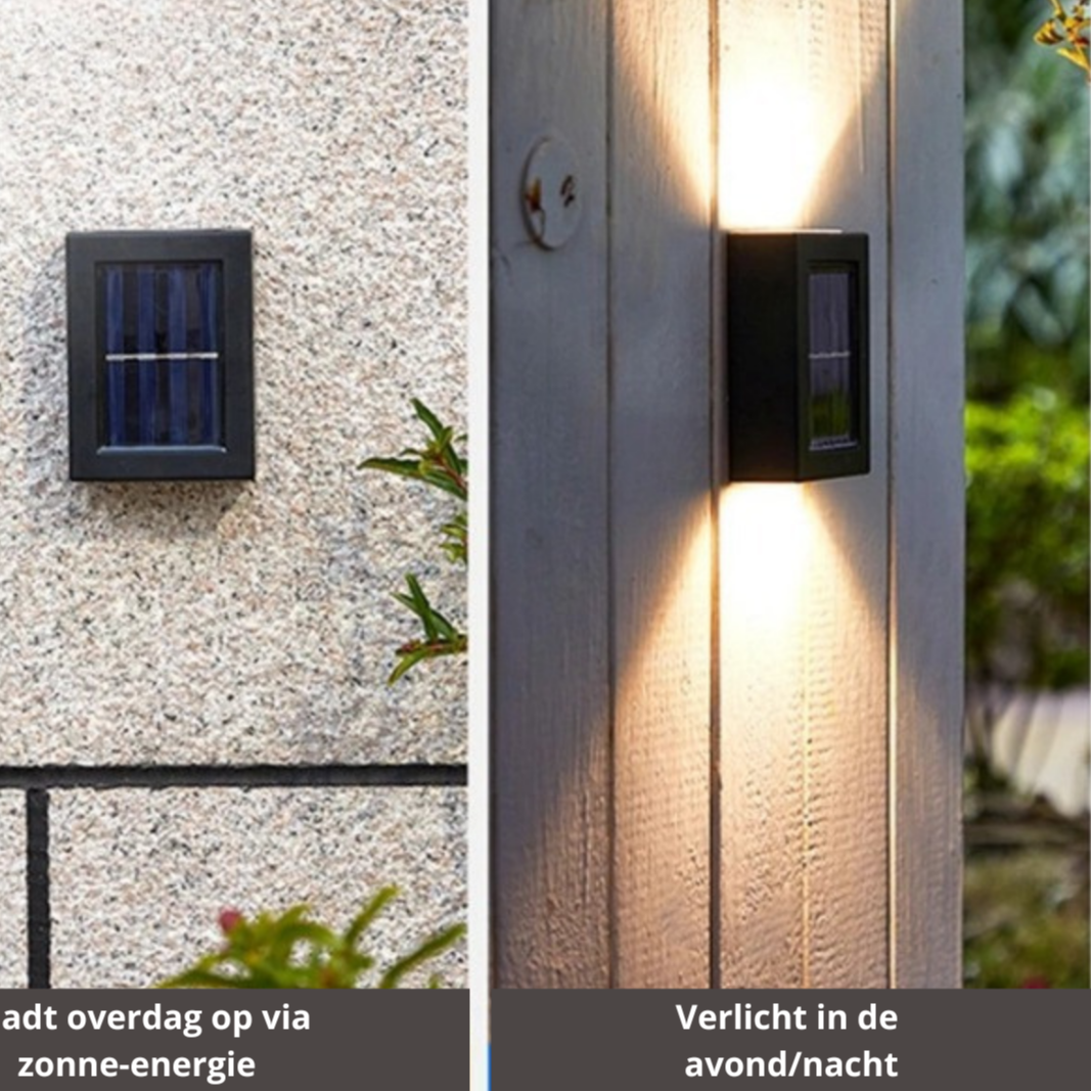 Lampe d'extérieur solaire avec détection du crépuscule – Lampe de jardin étanche pour un éclairage extérieur élégant 1