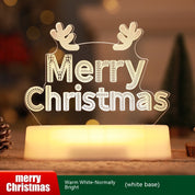 Lampe de Noël 3D en acrylique LED, veilleuse, cadeau idéal pour le Nouvel An, la Saint-Valentin, Noël ou comme ornement de Noël pour enfants 10
