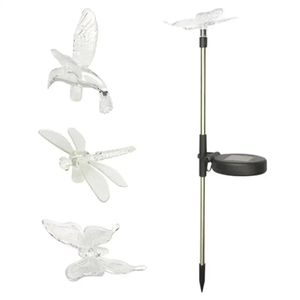 Lampe de jardin solaire avec colibri, papillon et libellule – conception résistante aux intempéries et respectueuse de l'environnement pour un éclairage extérieur charmant 6