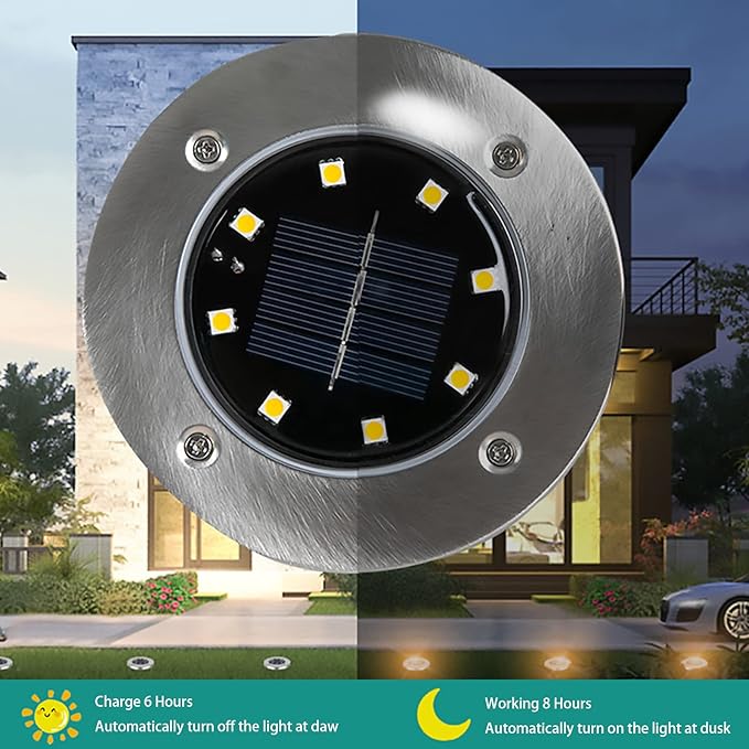 Lampes de jardin LED à énergie solaire avec capteur crépusculaire – résistantes aux intempéries et économes en énergie pour les espaces extérieurs 1
