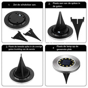 Lampes de jardin LED à énergie solaire avec capteur crépusculaire – résistantes aux intempéries et économes en énergie pour les espaces extérieurs 5
