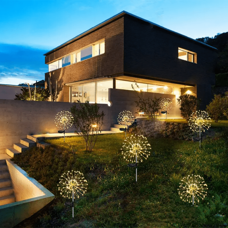 Lampes de jardin solaires avec éclairage flexible en fil de cuivre – LED blanc chaud et RVB, étanches, 100 LED, 10 mètres de long 0