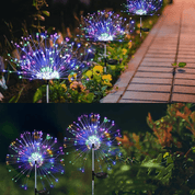 Lampes de jardin solaires avec éclairage flexible en fil de cuivre – LED blanc chaud et RVB, étanches, 100 LED, 10 mètres de long 1