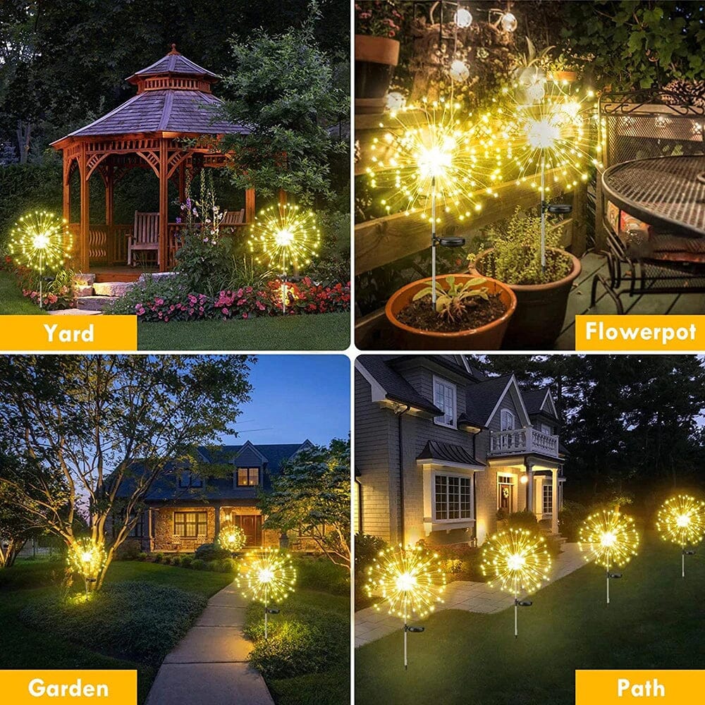 Lampes de jardin solaires avec éclairage flexible en fil de cuivre – LED blanc chaud et RVB, étanches, 100 LED, 10 mètres de long 6