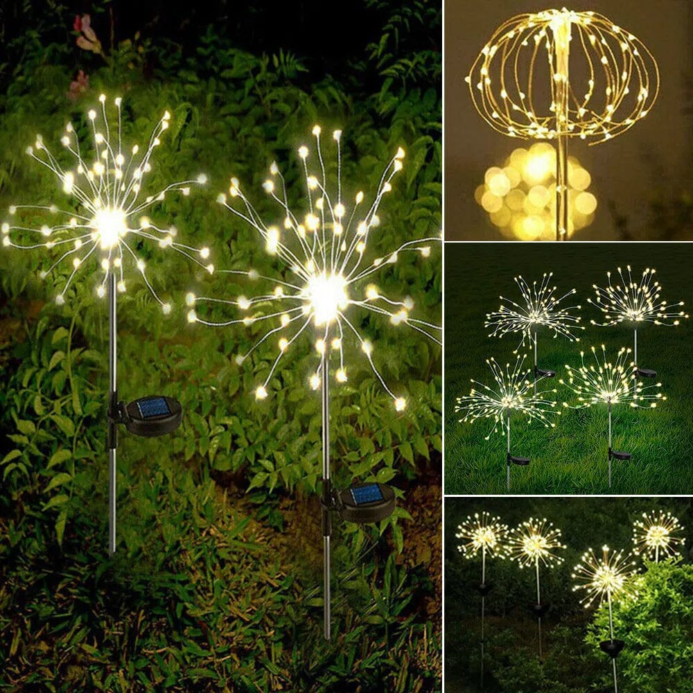 Lampes de jardin solaires avec éclairage flexible en fil de cuivre – LED blanc chaud et RVB, étanches, 100 LED, 10 mètres de long 8
