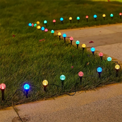 Lampes solaires de jardin à 30 LED – Mini lampes résistantes aux intempéries en blanc chaud avec 8 modes d'éclairage pour les espaces extérieurs 0