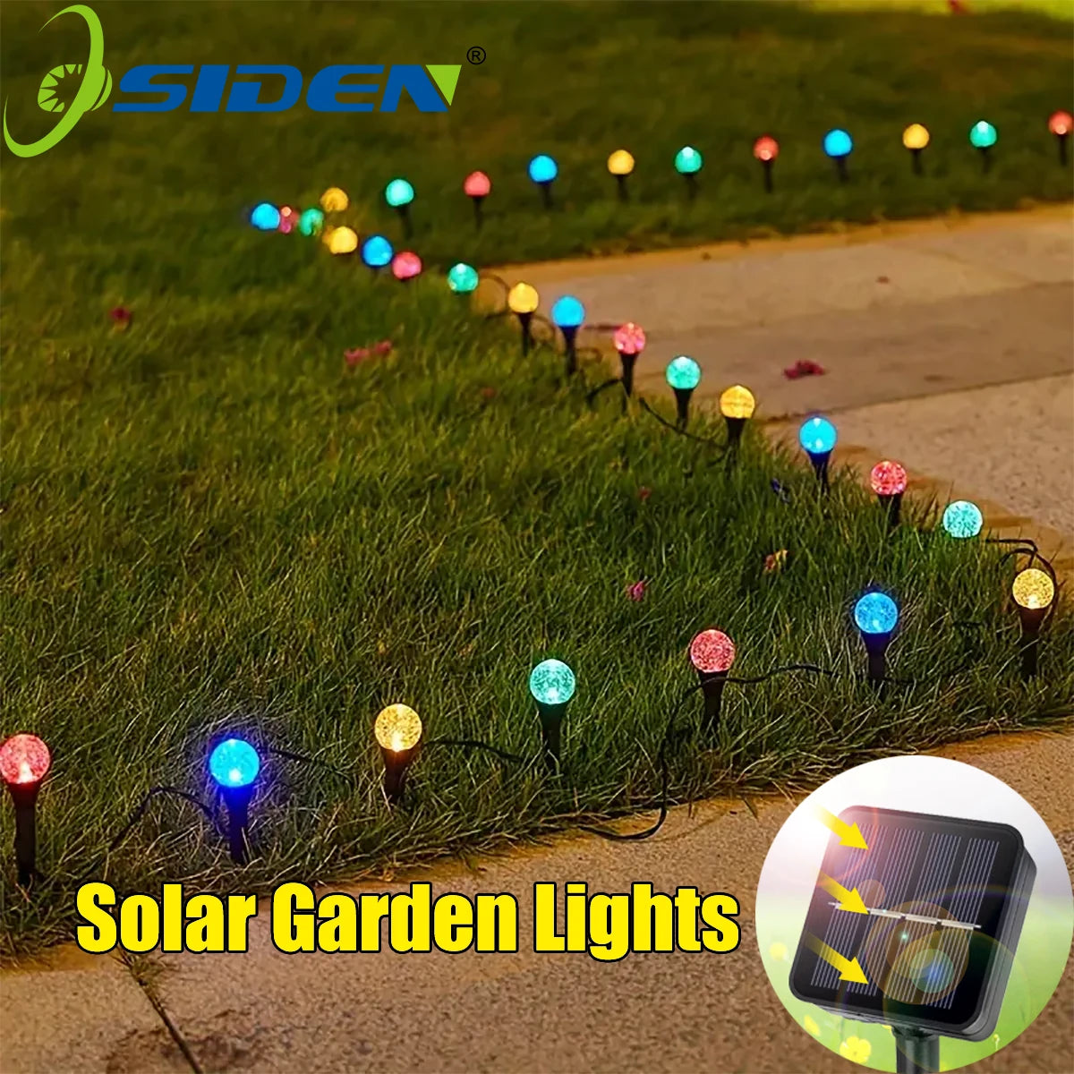 Lampes solaires de jardin à 30 LED – Mini lampes résistantes aux intempéries en blanc chaud avec 8 modes d'éclairage pour les espaces extérieurs 2
