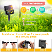 Lampes solaires de jardin à 30 LED – Mini lampes résistantes aux intempéries en blanc chaud avec 8 modes d'éclairage pour les espaces extérieurs 4