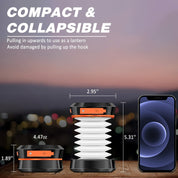 Lantern de camping LED rechargé - Lumière pliable compacte pour les aventures et urgences en plein air 5